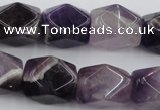 CNG655 15.5 inches 13*18mm faceted nuggets amethyst beads