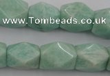 CNG657 15.5 inches 13*18mm faceted nuggets amazonite beads