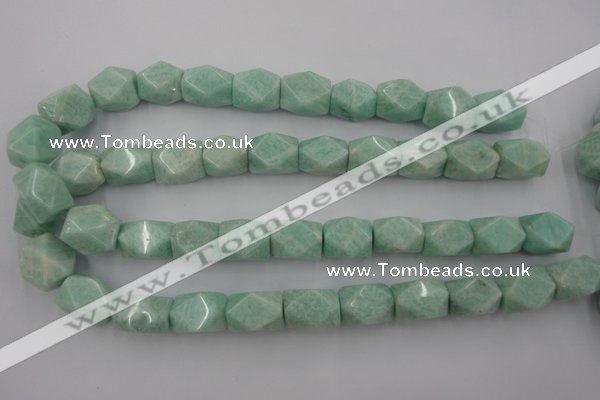 CNG657 15.5 inches 13*18mm faceted nuggets amazonite beads