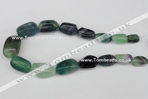 CNG68 15.5 inches 10*16mm - 25*35mm nuggets fluorite gemstone beads