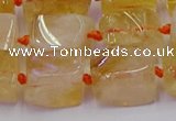 CNG6804 15.5 inches 8*12mm - 10*16mm nuggets citrine beads