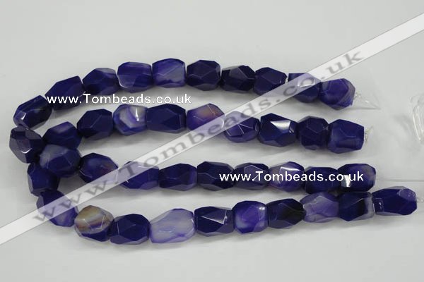 CNG681 15.5 inches 13*18mm - 15*20mm faceted nuggets agate beads