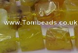 CNG6813 15.5 inches 8*12mm - 10*16mm nuggets yellow opal beads