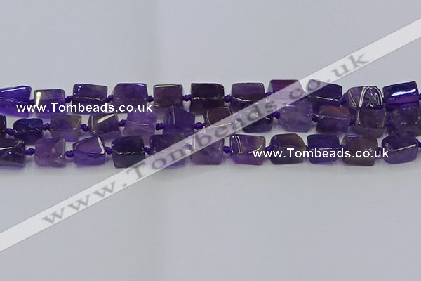CNG6818 15.5 inches 5*8mm - 8*12mm nuggets amethyst beads