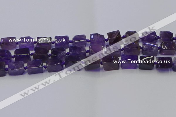 CNG6819 15.5 inches 8*12mm - 10*16mm nuggets amethyst beads