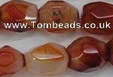 CNG685 15.5 inches 15*18mm - 18*20mm faceted nuggets agate beads