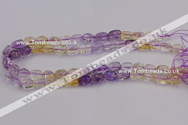 CNG6859 15.5 inches 8*12mm - 10*14mm nuggets amethyst & citrine beads