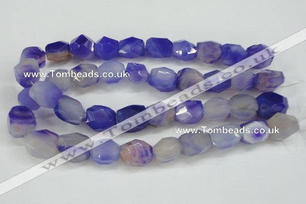 CNG686 15.5 inches 15*18mm - 18*20mm faceted nuggets agate beads