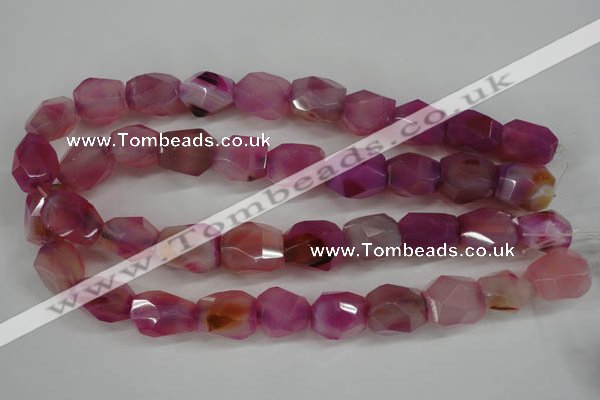 CNG687 15.5 inches 15*18mm - 18*20mm faceted nuggets agate beads