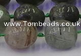 CNG6872 12*16mm - 13*18mm nuggets green rutilated quartz beads