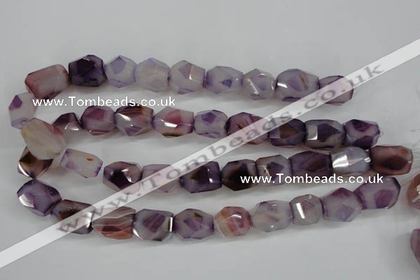 CNG688 15.5 inches 15*18mm - 18*20mm faceted nuggets agate beads