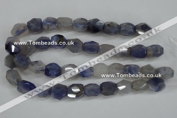 CNG689 15.5 inches 15*18mm - 18*20mm faceted nuggets agate beads