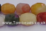 CNG6890 12*16mm - 13*18mm faceted nuggets mixed rutilated quartz beads