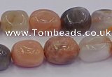 CNG6896 15.5 inches 8*12mm - 10*14mm nuggets mixed moonstone beads