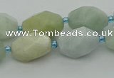 CNG6919 15.5 inches 12*16mm - 13*18mm faceted nuggets aquamarine beads