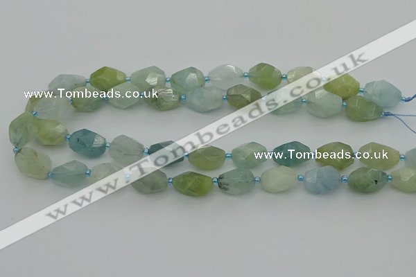 CNG6921 15.5 inches 12*16mm - 13*18mm faceted nuggets aquamarine beads