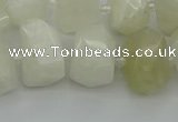 CNG6925 12*16mm - 15*20mm faceted nuggets white moonstone beads