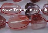 CNG693 15.5 inches 13*18mm - 15*16mm freeform pink quartz beads