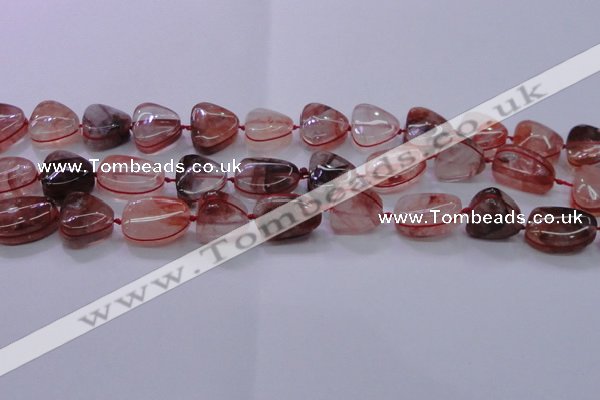 CNG693 15.5 inches 13*18mm - 15*16mm freeform pink quartz beads