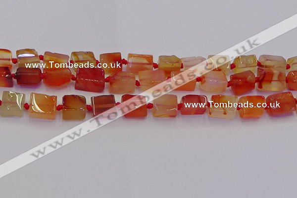 CNG6932 15.5 inches 5*8mm - 8*12mm nuggets red agate beads