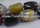 CNG6937 12*16mm - 15*20mm faceted nuggets mixed Botswana agate beads