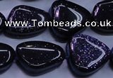 CNG694 15.5 inches 13*18mm - 15*16mm freeform blue goldstone beads