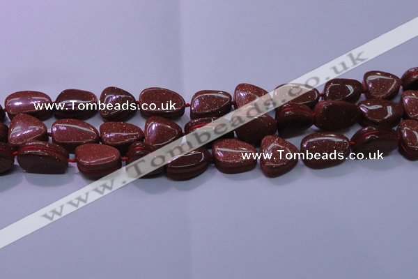 CNG695 15.5 inches 13*18mm - 15*16mm freeform goldstone beads