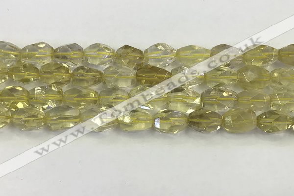 CNG6955 10*14mm - 13*18mm faceted nuggets lemon quartz beads