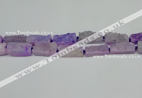 CNG7013 15.5 inches 10*28mm - 12*30mm freeform druzy agate beads