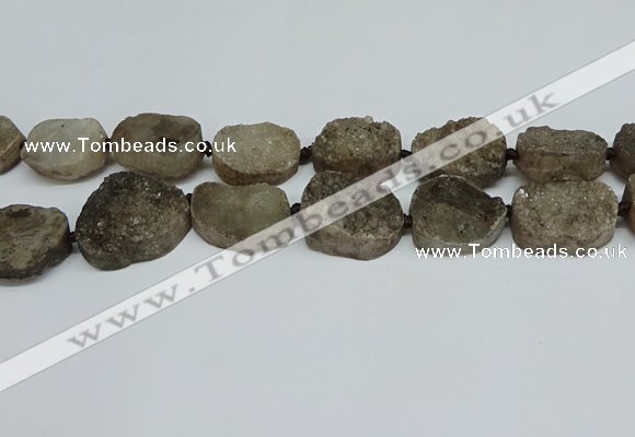 CNG7029 15.5 inches 20*28mm - 25*35mm freeform druzy agate beads