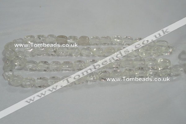 CNG705 15.5 inches 10*14mm nuggets white crystal beads wholesale