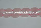 CNG7051 15.5 inches 25*35mm - 30*45mm freeform rose quartz beads