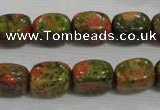 CNG708 15.5 inches 10*14mm nuggets unakite beads wholesale