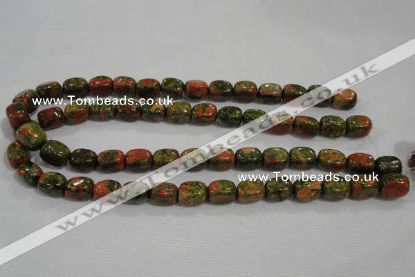 CNG708 15.5 inches 10*14mm nuggets unakite beads wholesale