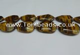 CNG7101 25*35mm - 35*45mm faceted freeform yellow tiger eye beads