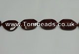 CNG7107 25*35mm - 35*45mm faceted freeform brecciated jasper beads