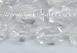 CNG7130 15.5 inches 6*10mm - 10*14mm faceted nuggets white crystal beads