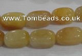 CNG717 15.5 inches 10*16mm nuggets yellow jade beads wholesale