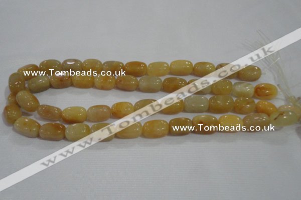 CNG717 15.5 inches 10*16mm nuggets yellow jade beads wholesale