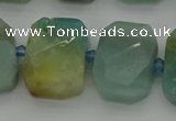 CNG7201 15.5 inches 13*18mm - 15*20mm faceted freeform amazonite beads