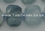 CNG7203 15.5 inches 13*18mm - 15*20mm faceted freeform aquamarine beads