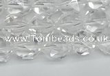 CNG7211 15.5 inches 8mm faceted nuggets white crystal beads