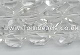 CNG7213 15.5 inches 12mm faceted nuggets white crystal beads