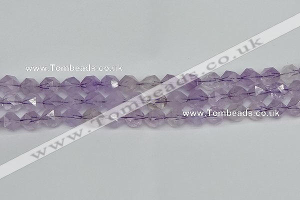 CNG7217 15.5 inches 10mm faceted nuggets amethyst beads wholesale