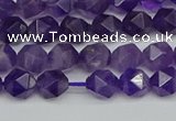 CNG7220 15.5 inches 6mm faceted nuggets amethyst gemstone beads