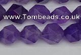 CNG7222 15.5 inches 10mm faceted nuggets amethyst gemstone beads