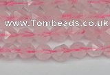 CNG7225 15.5 inches 6mm faceted nuggets rose quartz beads