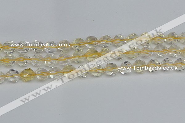 CNG7233 15.5 inches 12mm faceted nuggets citrine gemstone beads