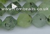 CNG7243 15.5 inches 12mm faceted nuggets green rutilated quartz beads