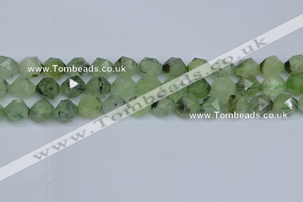 CNG7243 15.5 inches 12mm faceted nuggets green rutilated quartz beads